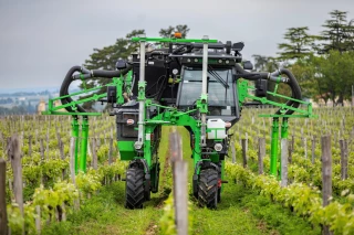 « Dans mes vignes larges, le tracteur enjambeur est efficace au désherbage mécanique » 