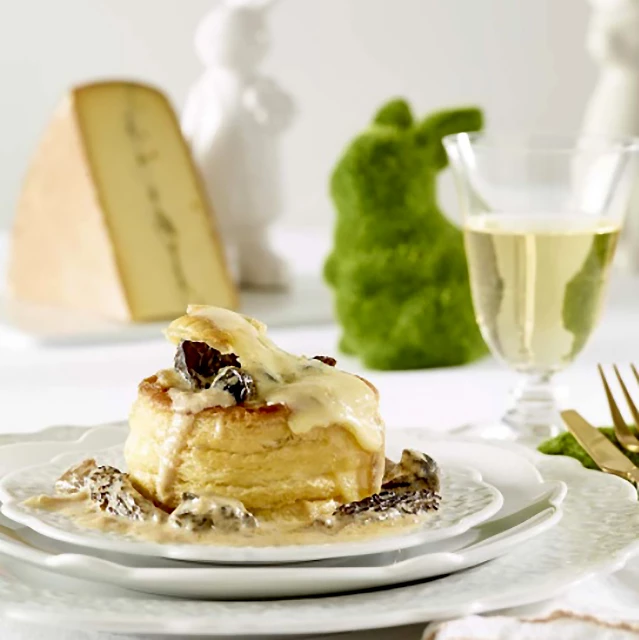 Vol-au-vent escargots et morbier